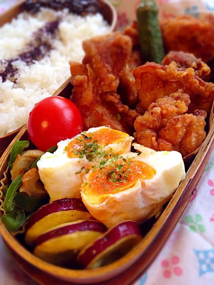 Snapdishの料理写真:10月7日 中2男子 弁当🍴|mari-pさん