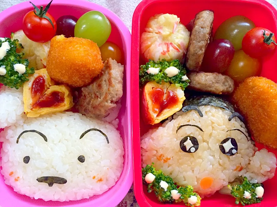 Lunch box☆Crayon Shin-chan❗️Shinnosuke&Shiro🎵ｸﾚﾖﾝしんちゃん&ｼﾛ|🌈Ami🍻さん