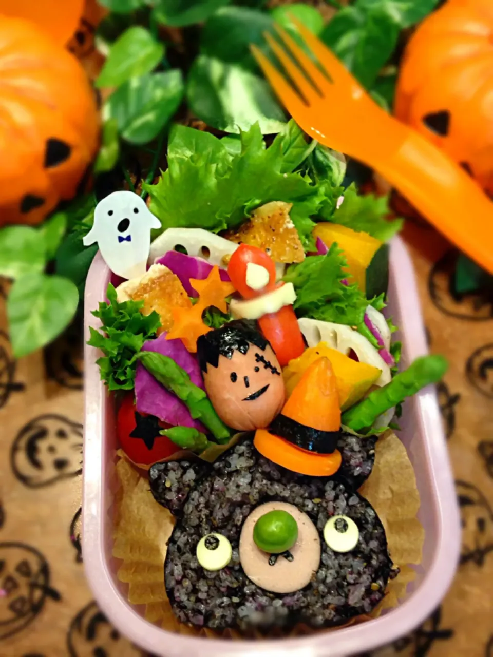 Snapdishの料理写真:子ども弁当 ハロウィン|さとみ (satomi_foodart)さん