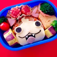 Snapdishの料理写真:妖怪ウォッチ 幼稚園 息子へ お弁当|あさみさん