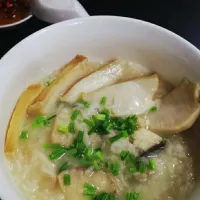 abalone porridge for brunch #homemade #porridge|JazzyJasさん