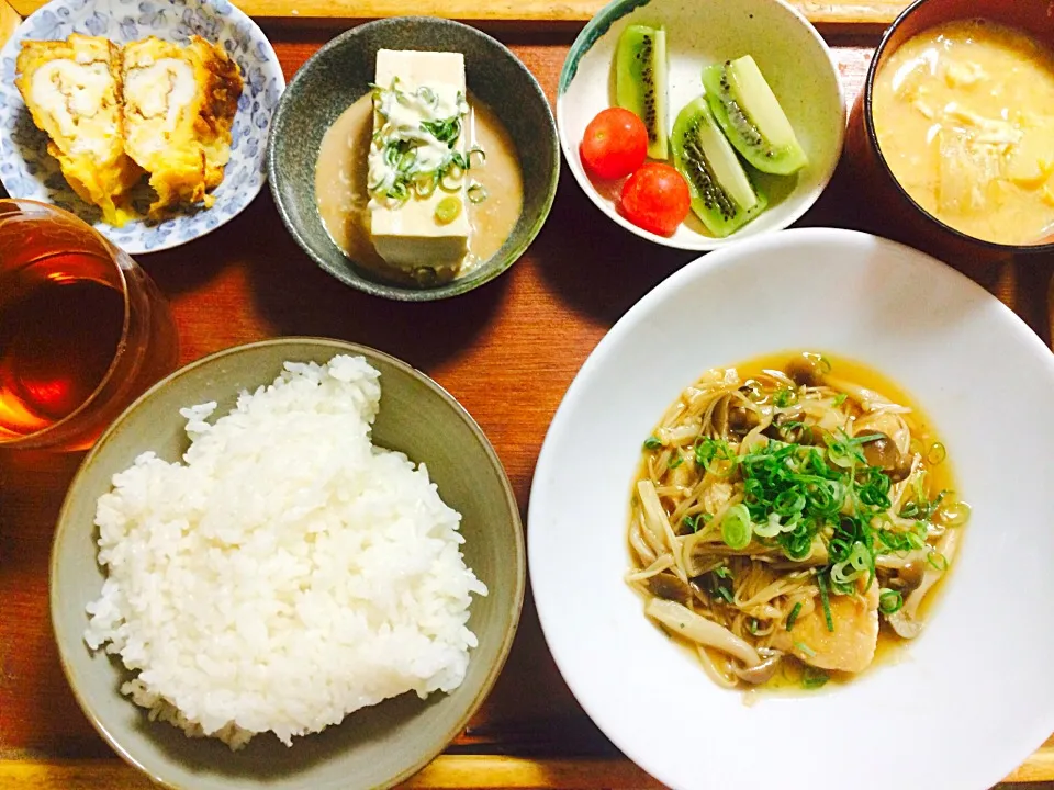 鶏肉ときのこのとろみ煮|マイナナ☆さん