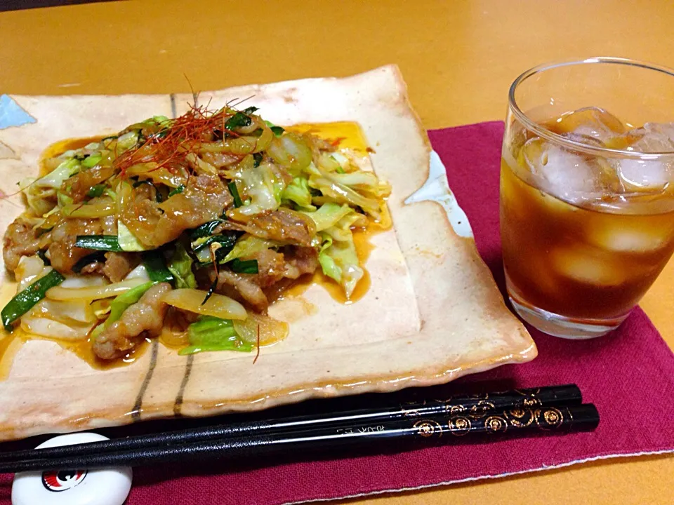 豚肉とキャベツの甘味噌炒め!  やっぱり紹興酒で‼︎  (*^^*)|Kei Satoさん