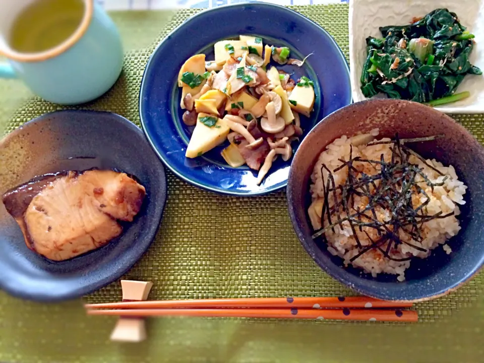 筍ご飯、ブリ照り焼き|Hiromi  Koikeさん