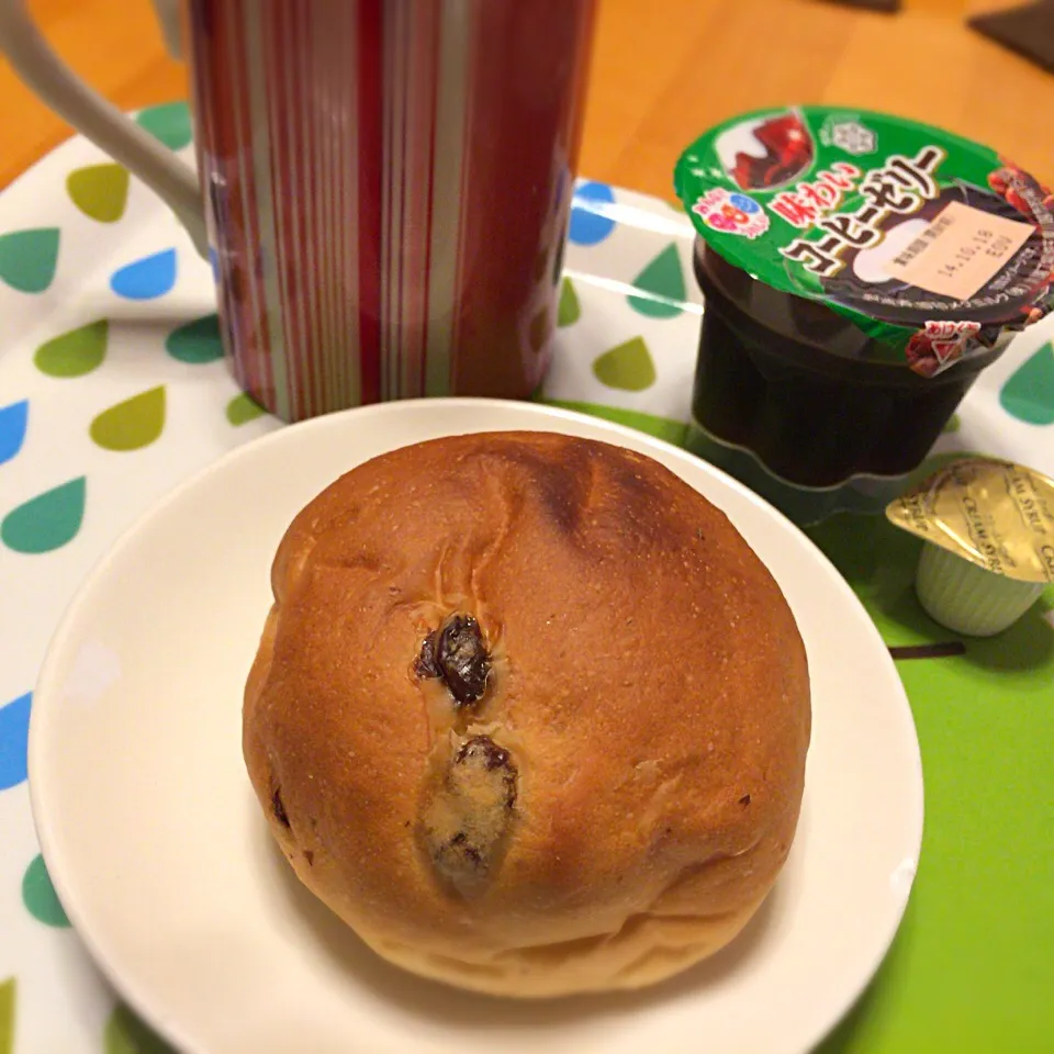 チーズクリームパン コーヒーゼリー コーヒー|さるさん