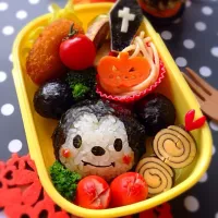 Snapdishの料理写真:ディズニーハロウィン☆ツムツムミッキー弁当