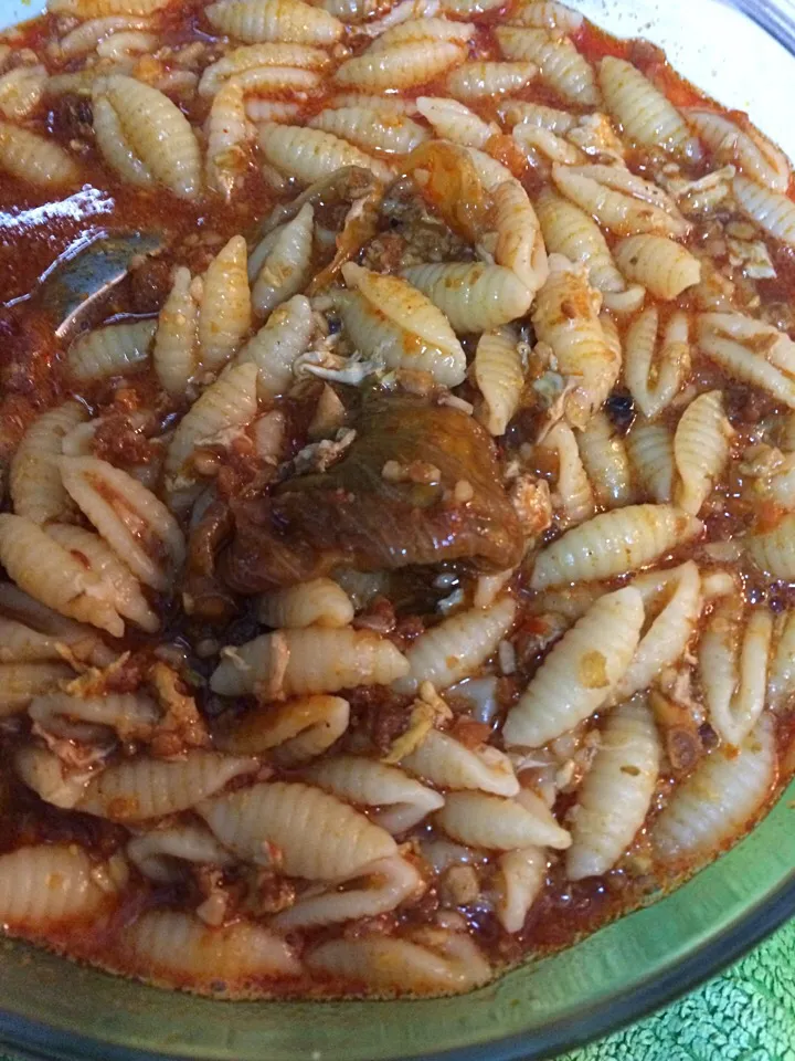 Pasta shells in chilli crab sauce|Ong Sor Fernさん