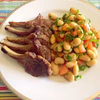 Ribs with bean and tomato salad|Jadさん