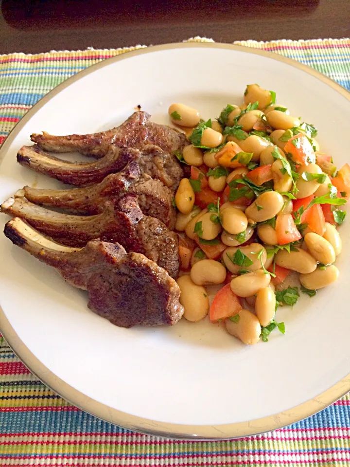 Ribs with bean and tomato salad|Jadさん