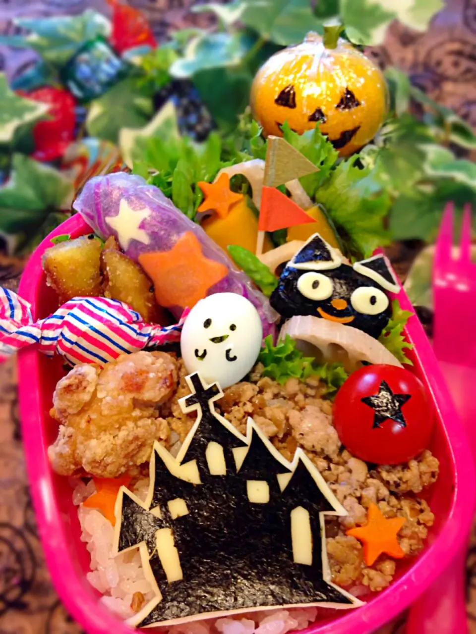 エスニック風ハロウィンの子ども弁当|さとみ (satomi_foodart)さん