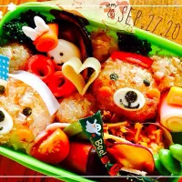 Snapdishの料理写真:クマさん弁当♡|TOMO#さん