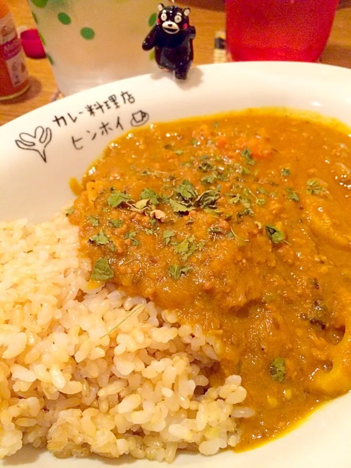 カレー料理店、ヒンホイさんのお楽しみカレー！レンコンと淡路鷄のミンチをたっぷり使った秋キーマカレー|大阪カレー部長さん