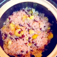 Chestnuts and Red beans rice.we call Kuli Gohan.|Sanae  Maruyamaさん