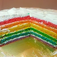 Snapdishの料理写真:Rainbow cake|Moomoo Cherさん