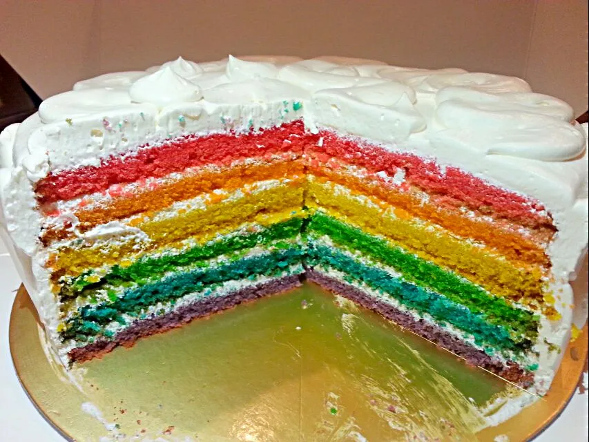 Snapdishの料理写真:Rainbow cake|Moomoo Cherさん