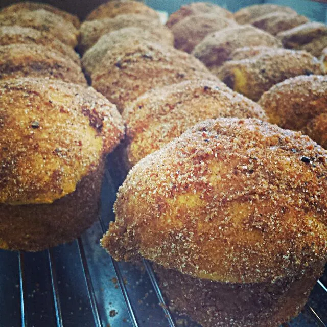 Pumpkin Doughnut Muffins w/ Chocolate Chip Cookie Sugar|Y-vo Martinezさん