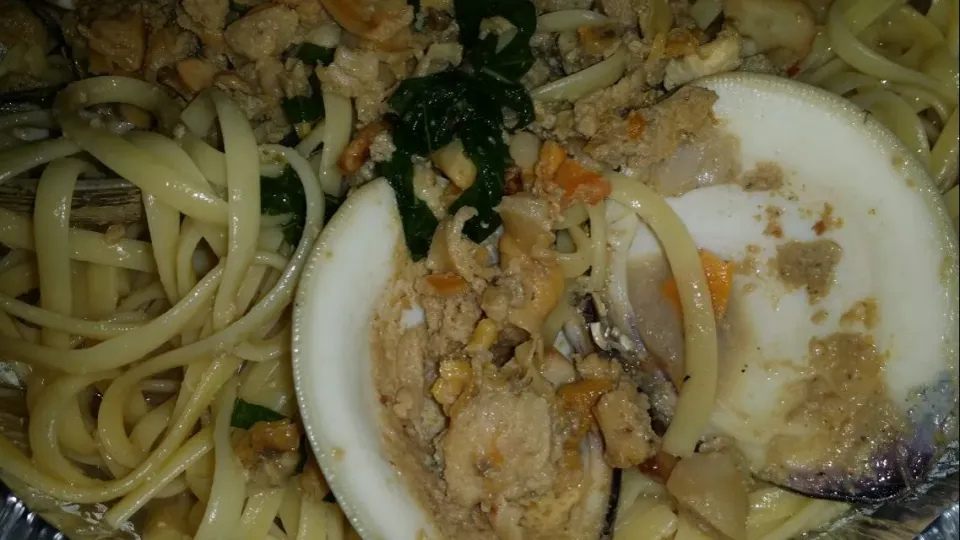 todays dinner linguini  in white calm sauce|Frank Ortizさん