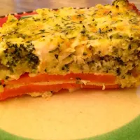 Sweet potato bottomed broccoli, zucchini, and cheese quiche|drockさん