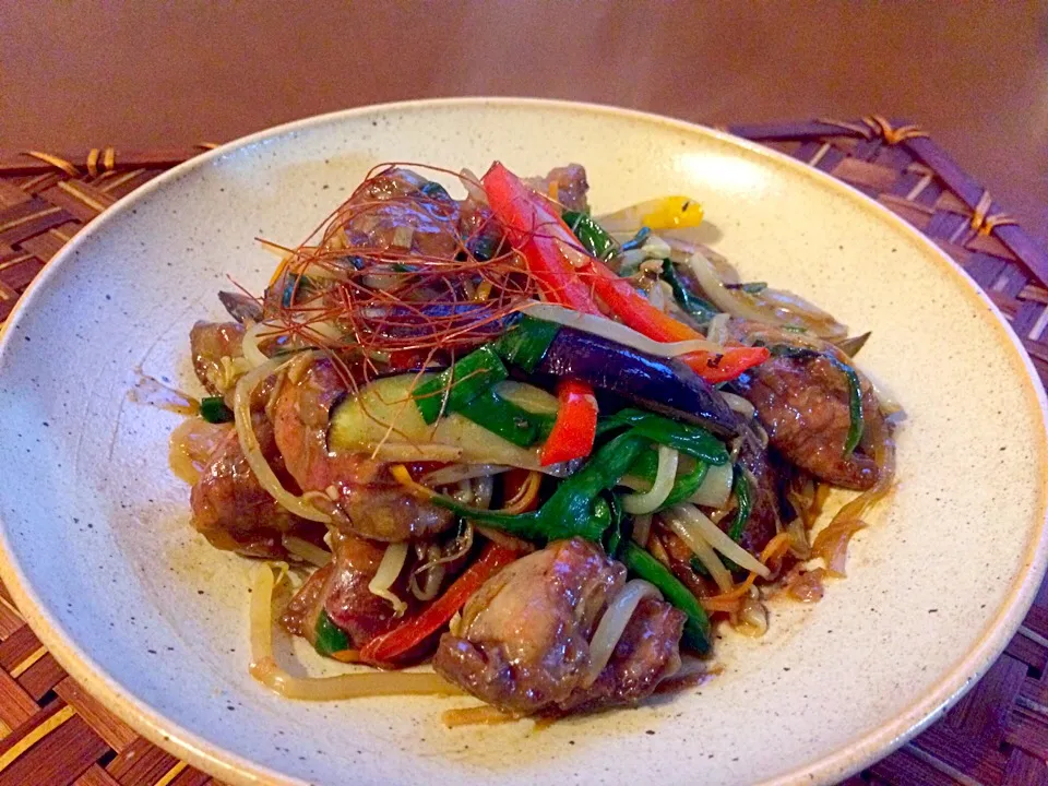 Snapdishの料理写真:Stir-fried liver&Chinese chives🔥和風?！あっさりﾚﾊﾞﾆﾗ〜|🌈Ami🍻さん