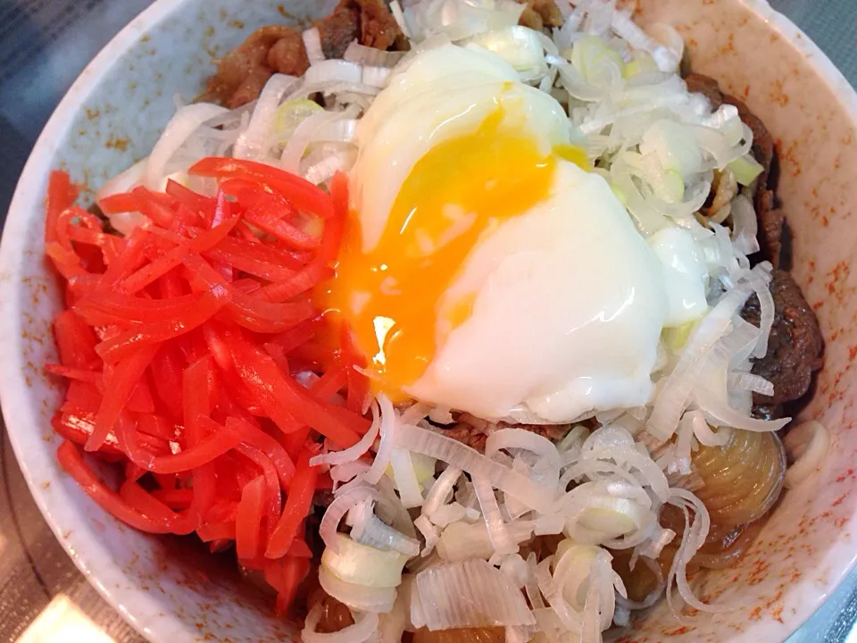 Gyudon with Onsen Tamago|Tito Jickain Recososa Jrさん