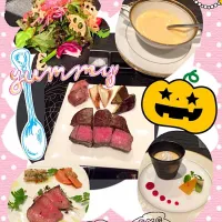 Snapdishの料理写真:たまの贅沢☆すてーきランチ|なぁさん