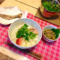 鯵のなめろうとぶりのお丼|しゃんでぃさん