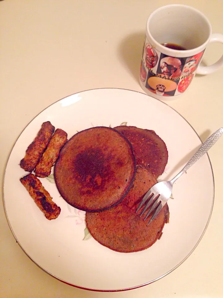 Chocolate protein powder pancakes|sarah wagsさん