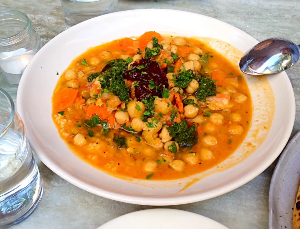 Snapdishの料理写真:Gjelina- chickpea and cous cous stew|Sarah Mahoneyさん