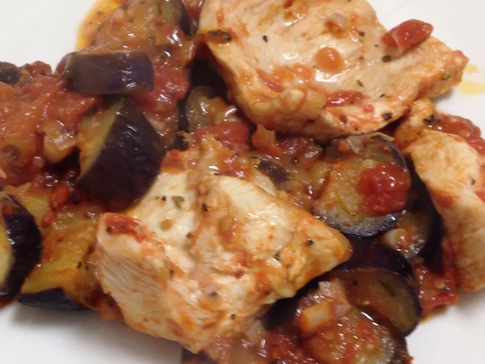 Eggplant with chicken|Algerian moohさん