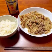 Snapdishの料理写真:もやしのニンニク醤油炒め|Tsuyoshi Masudaさん