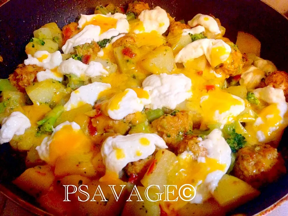 Snapdishの料理写真:• Delicious Moroccan Chicken Meatball Tagine • Spices / Soft boiled eggs / Potatoes / Broccoli|PSAVAGEさん