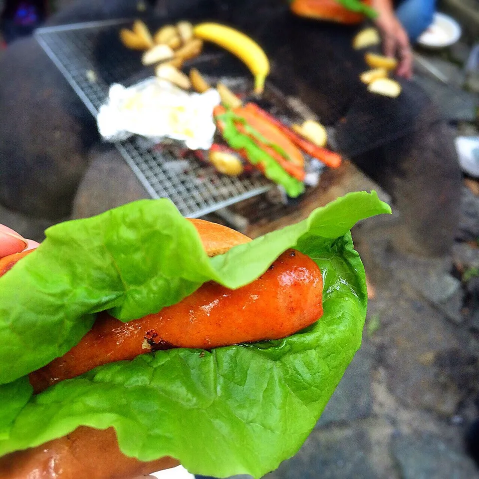 バーベキューで、焼きたてホットドッグ♪|angiee♡さん