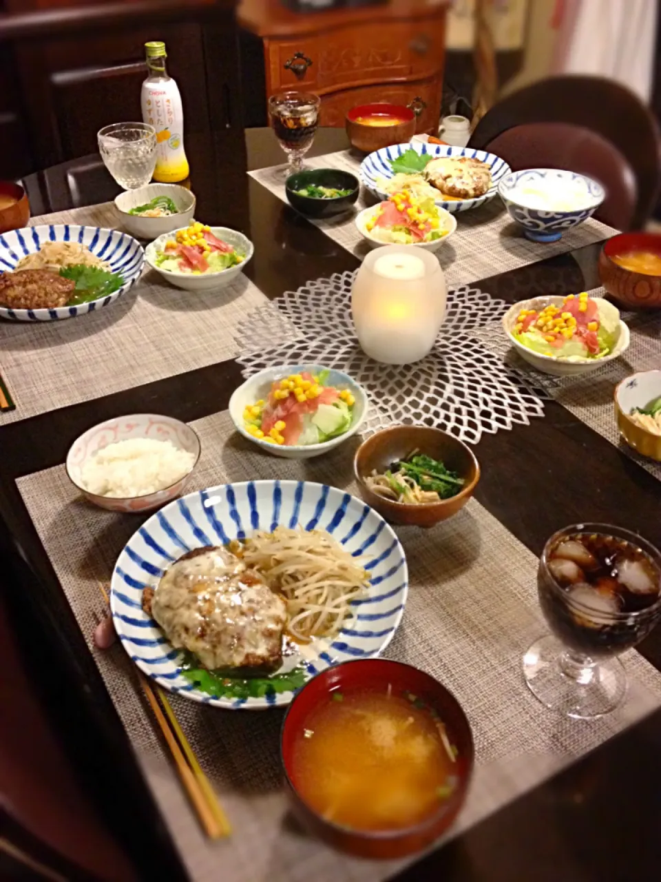 照り焼きチーズハンバーグ(*^^*)|青い空さん