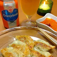 Snapdishの料理写真:はちみつ入り餃子😊🍻|ちゃーこさん