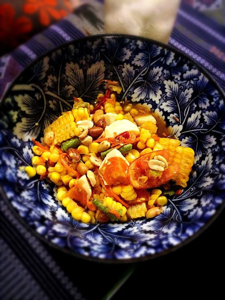 Corn salad w salted egg..My Dinner|jirawanさん