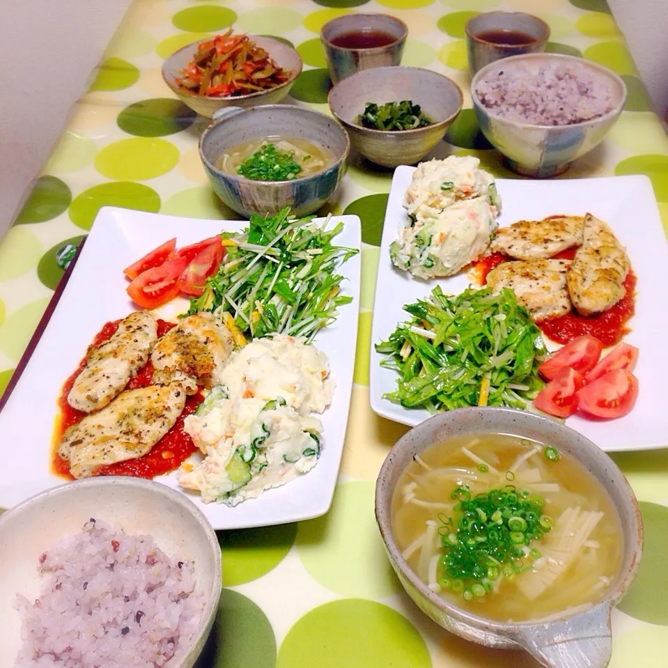 Snapdishの料理写真:お帰りなさい！！晩ごぁん出来てるで♪そんな主夫ですがなにか？ｗｗｗ。|うさ爺さん