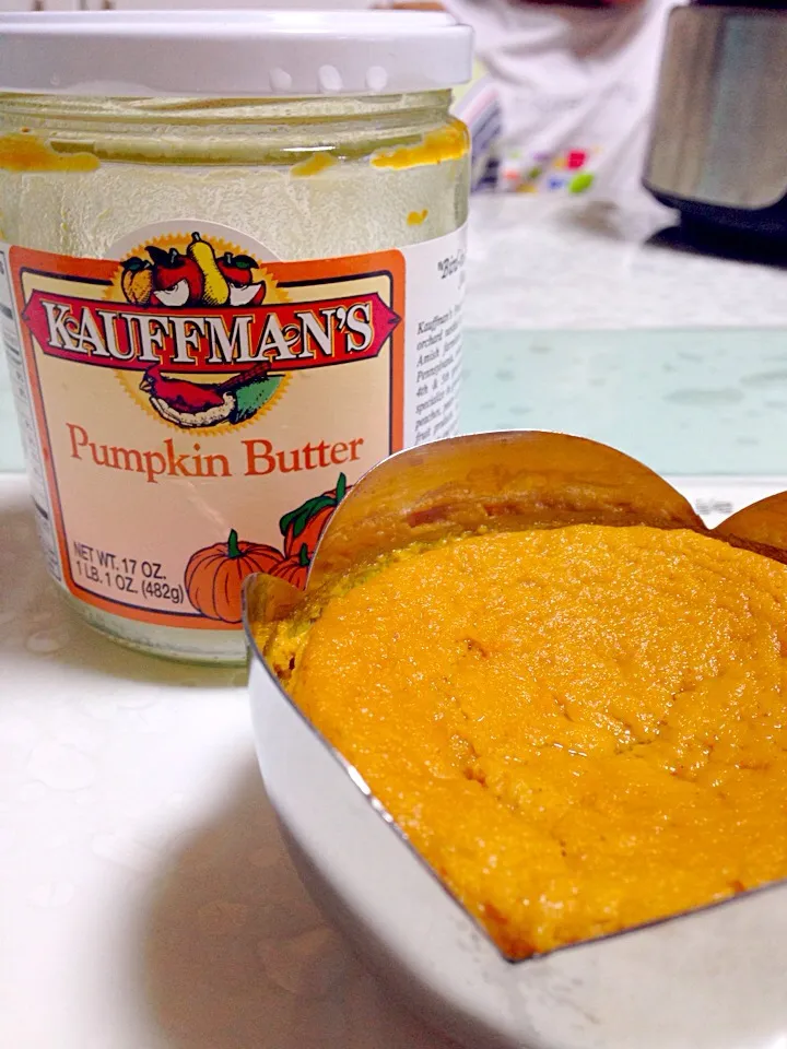 I made pumpkin pudding with using pumpkin butter. That tastes good, but.....|mayuさん