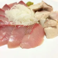 ワラサのお刺身とレア焼き塩レモン|折重 武司さん