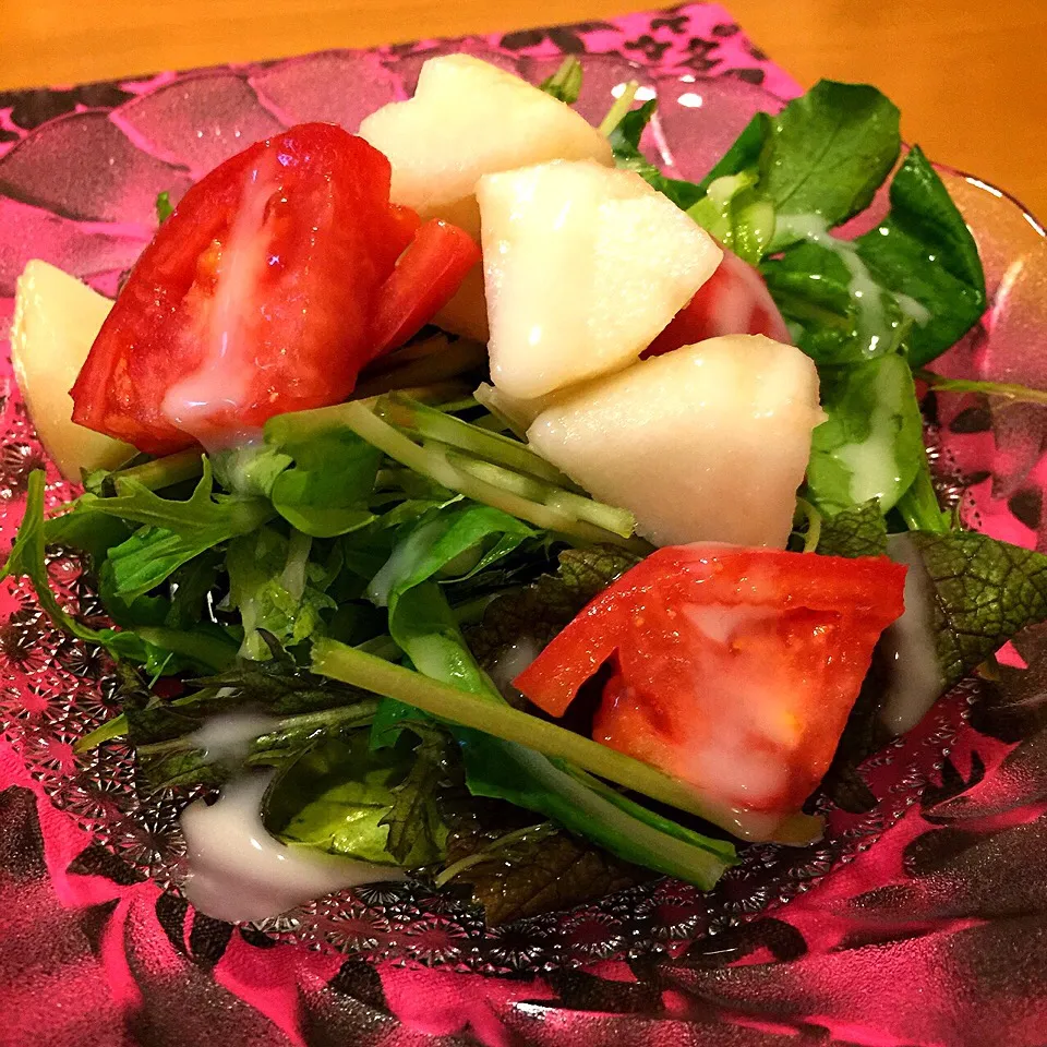 洋梨とベビーリーフのサラダ|mintさん