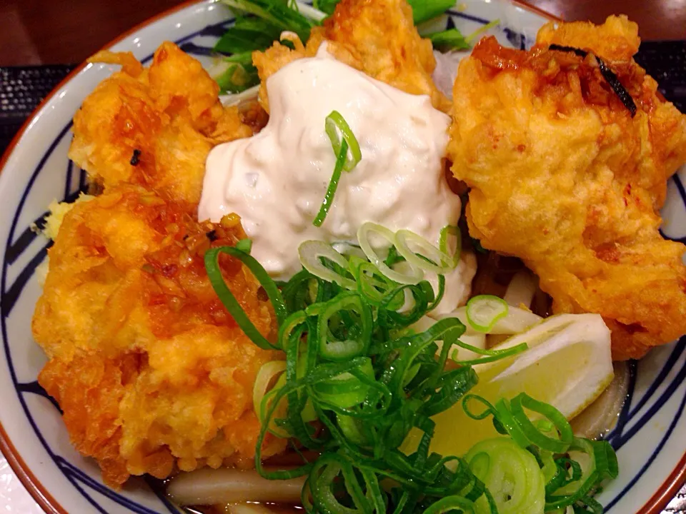 タル鷄天ぼっかけうどん|はっちぃさん