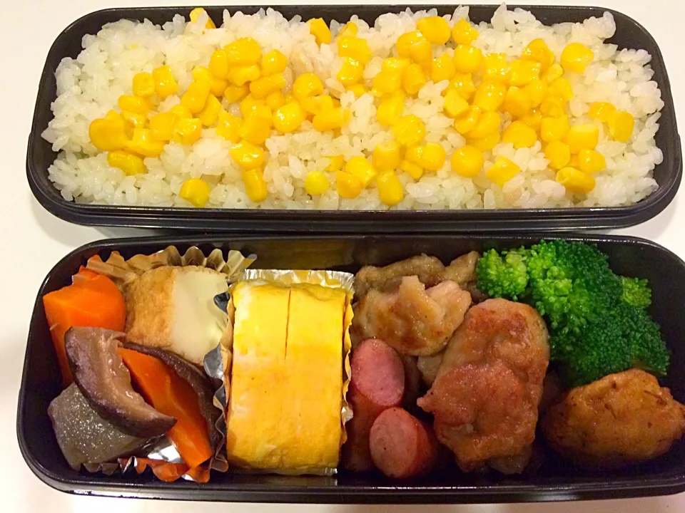 コーンチキンライスのお弁当。|Chiharuさん