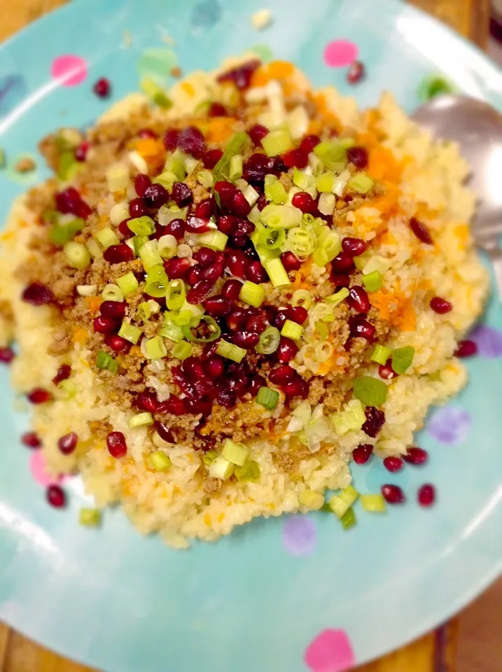 Bukharian Beef Plov with Pomegranate and Cranberries|Esther Mozoさん