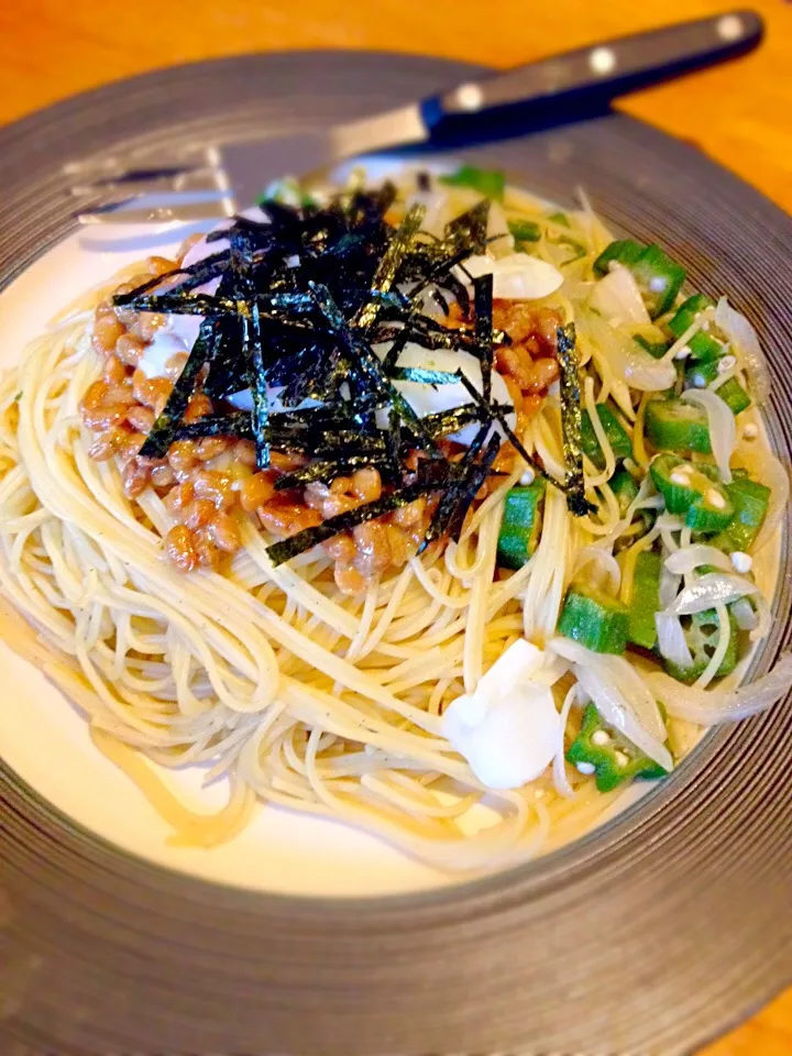 2014 10 14 dinner  (natto pasta)|Tomo Hitoさん