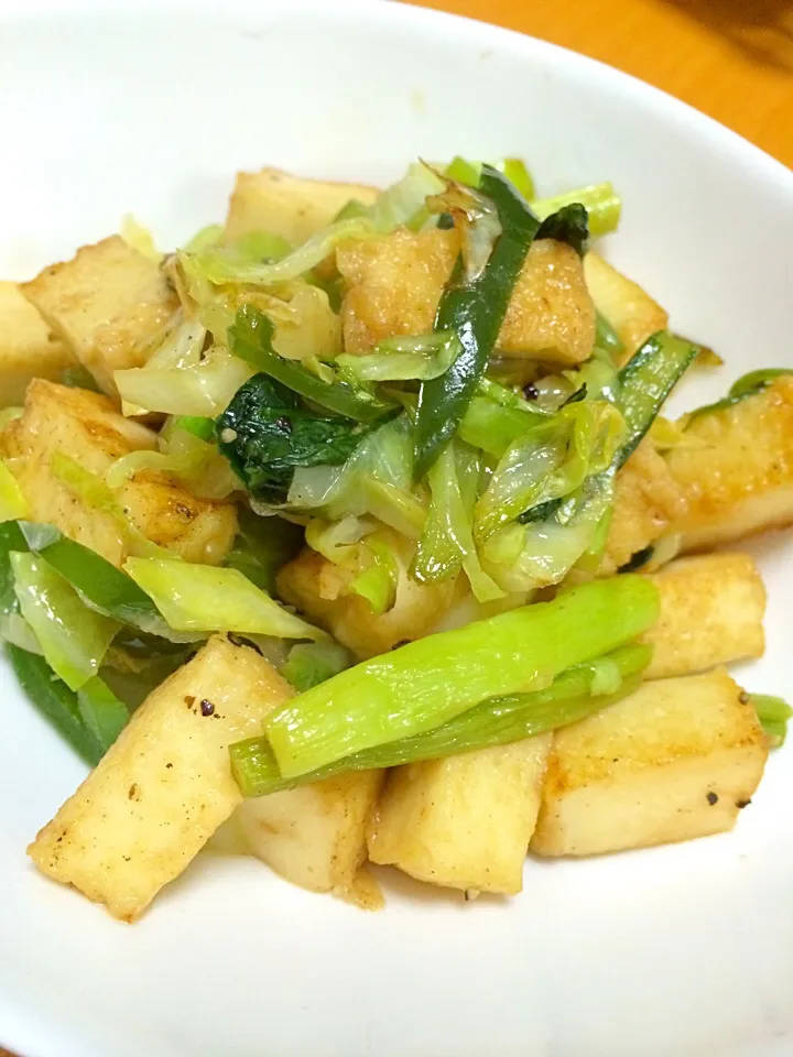 厚揚げと野菜の炒め物|girasoleさん