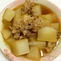 大根と豚こま肉の煮物|きなこさん