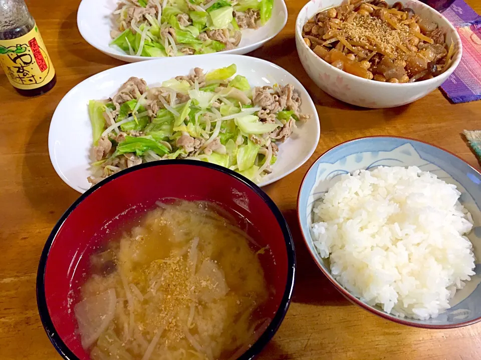 野菜炒めと昨日の残り物*\(^o^)/*|すかラインさん