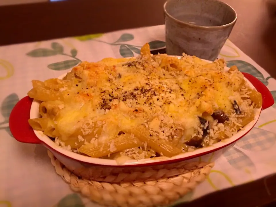 茄子と鶏胸肉のペンネグラタン☆|兒島　勇さん