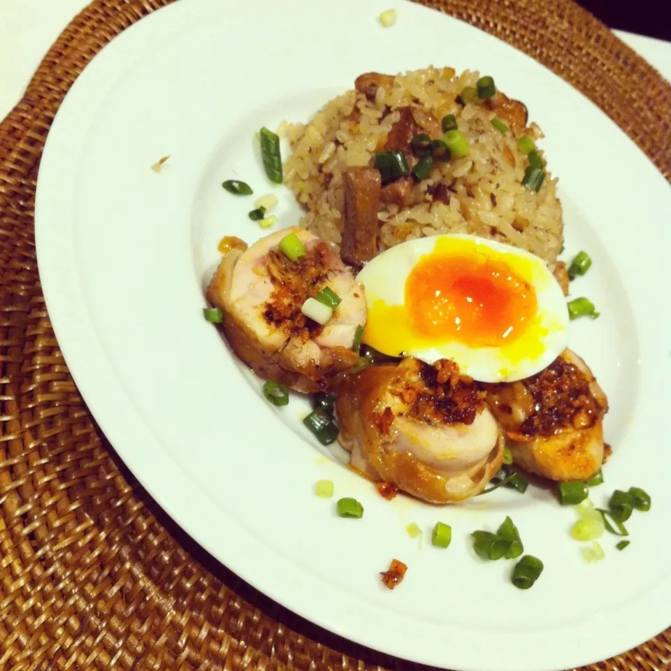 秋刀魚の炊き込みご飯と辣油鶏チャーシュー|レイさん