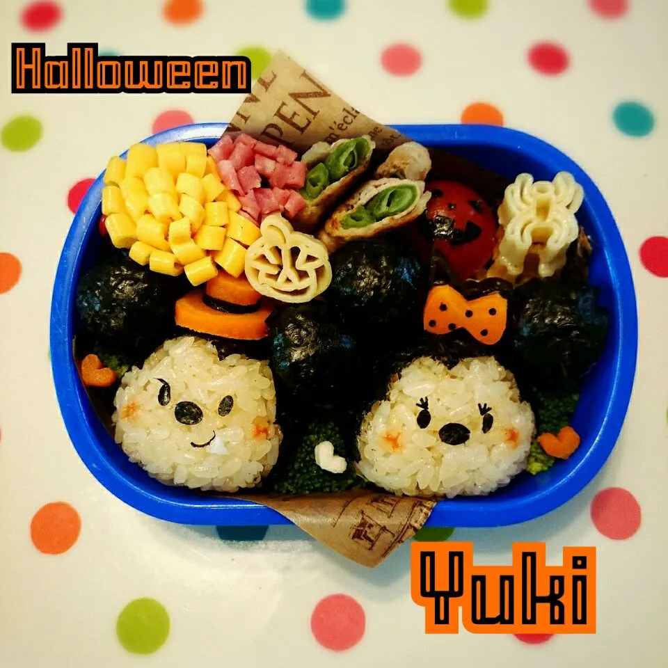 ツムツムミキミニのおにぎりお弁当♪ハロウィン仕立て|ゆうきさん