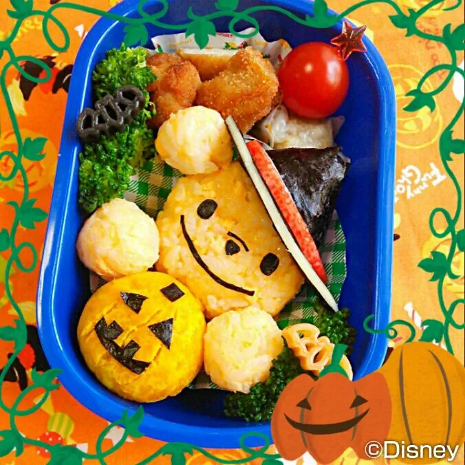 Snapdishの料理写真:プーさんハロウィンお弁当|pinakoさん